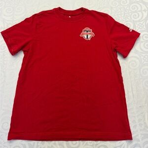 Adidas Toronto Football Club TFC Soccer Red T-Shirt Youth Large 100% Cotton